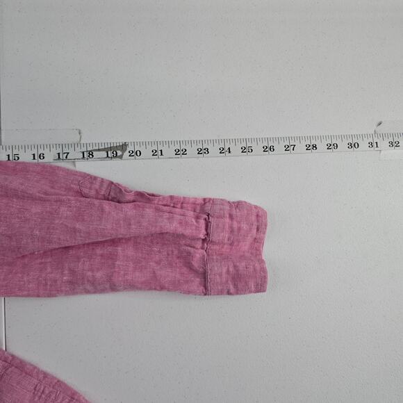 Banana Republic linen long sleeve button down shirt L slim fit pink mens 7005 - Picture 6 of 8